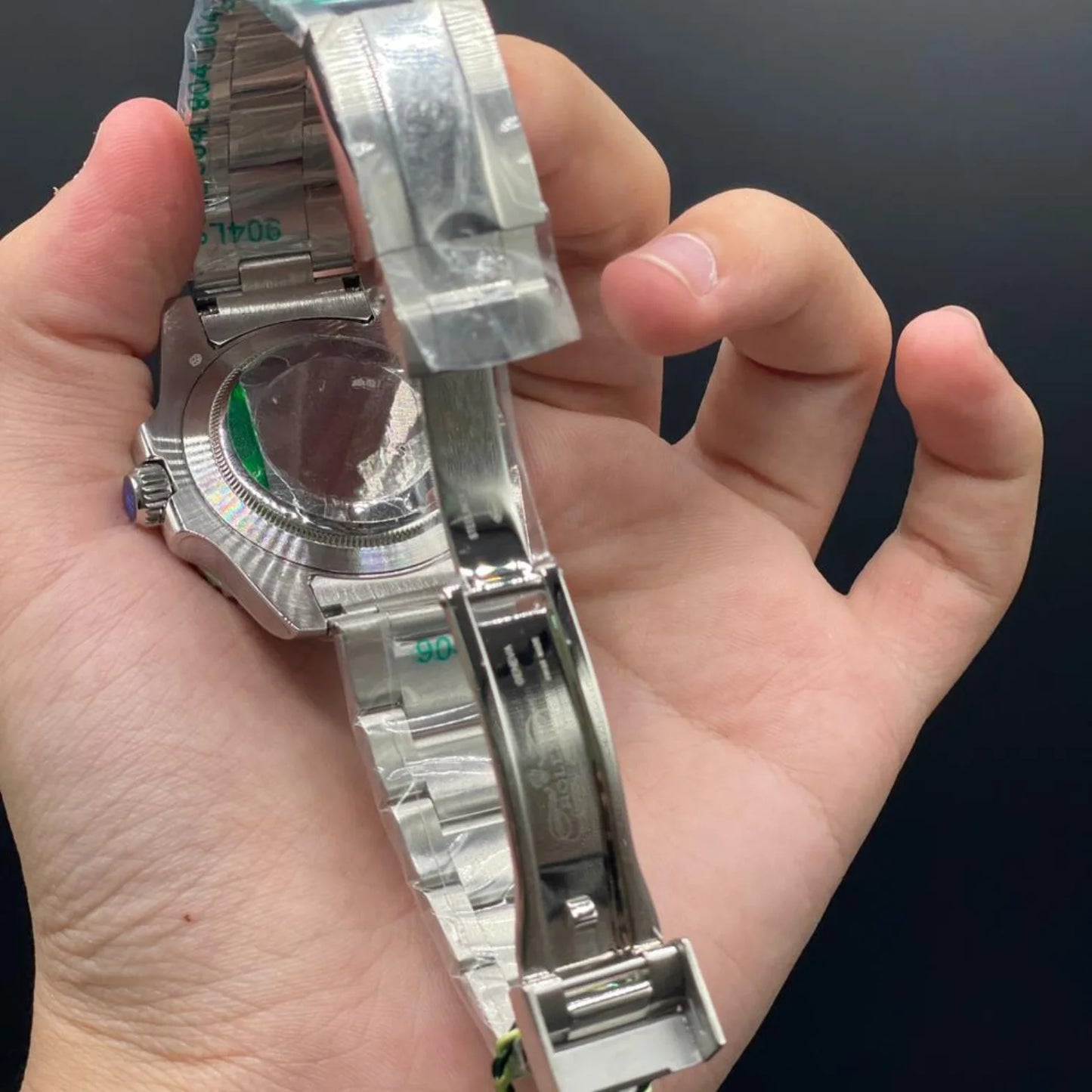 RLX Silver Oyster Chain With Blue Dial Pepsi Style Automatic Watch