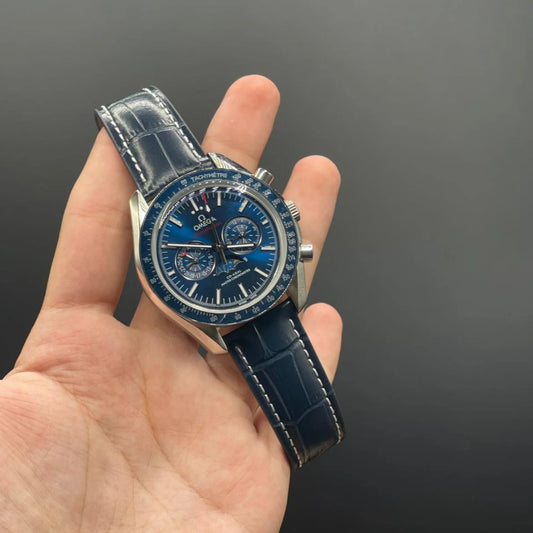 OM Blue Strap With Blue Chronograph Dial Automatic Watch