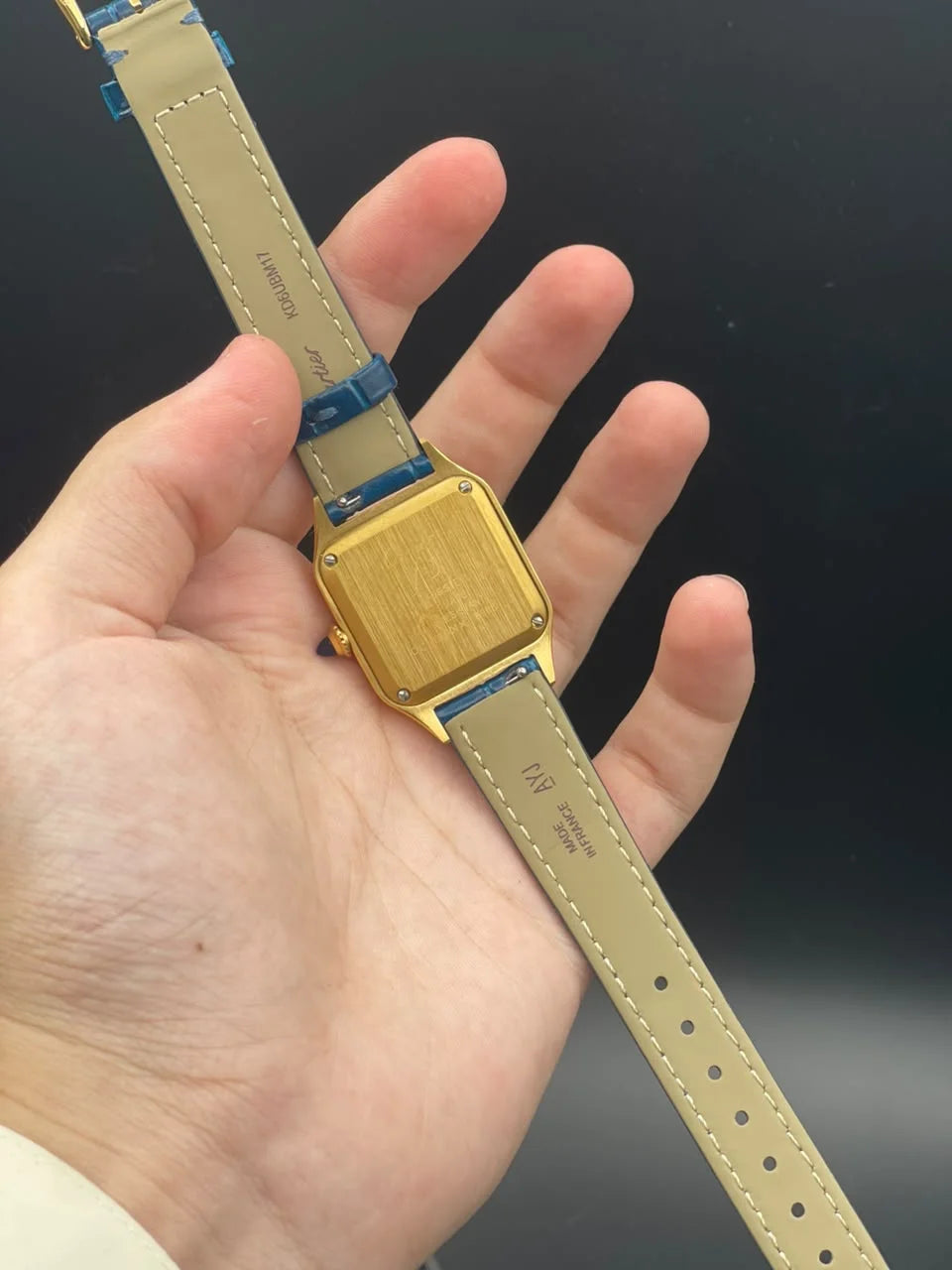 CTR Blue Strap With White Dial And Golden Bezel Quartz Watch