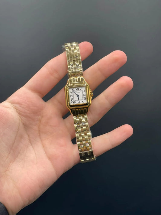 CTR Golden Chain With White Dial Quartz Watch