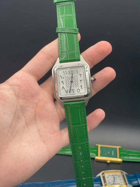 CTR Green Strap With White Arabic Dial Quartz Watch