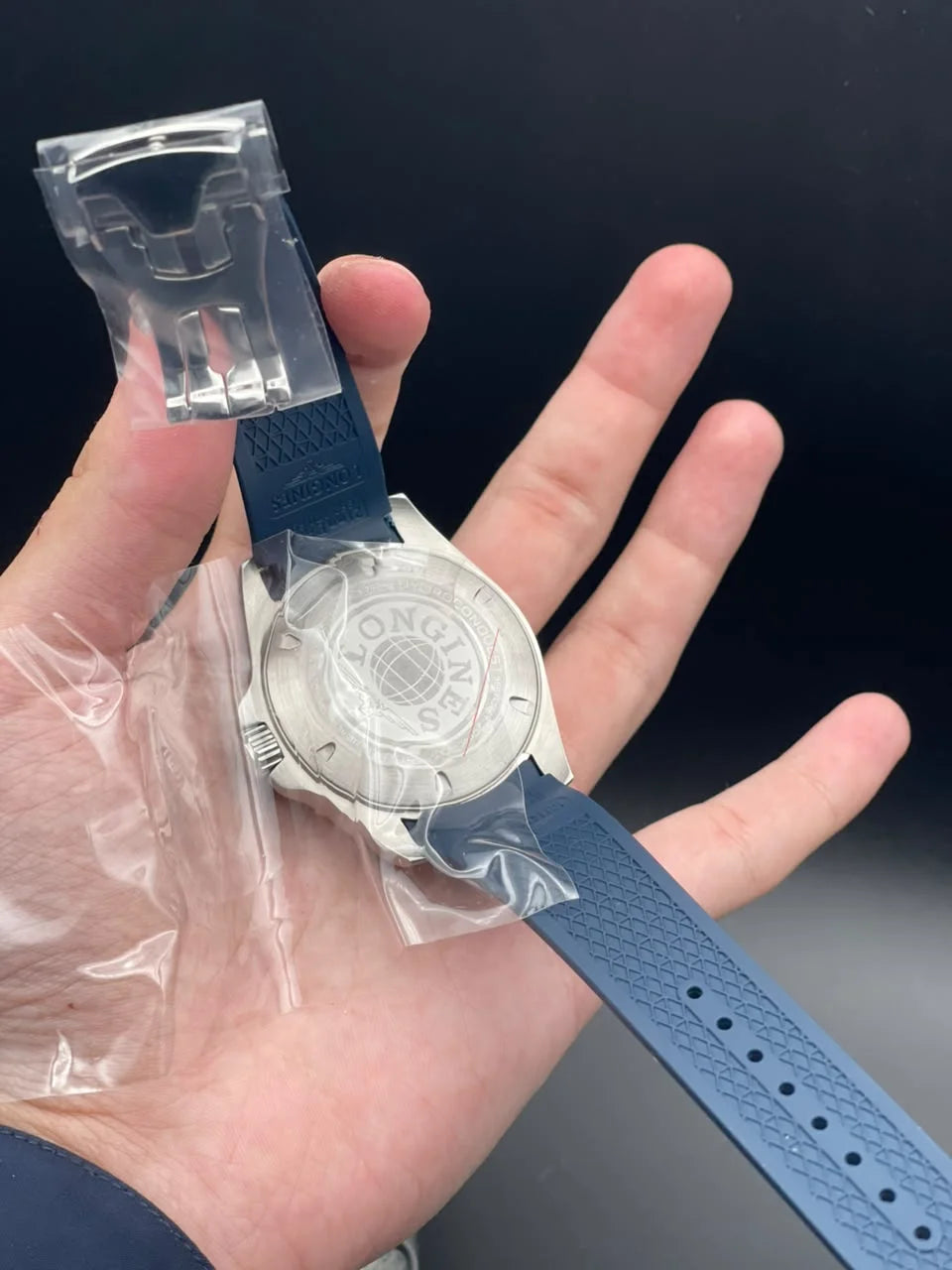 LGS Blue Strap With Blue Dial And Rotatable Bezel Automatic Watch