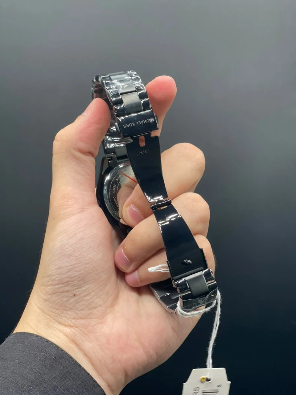 MK Black Chain With Black Chronograph Dial Quartz Watch