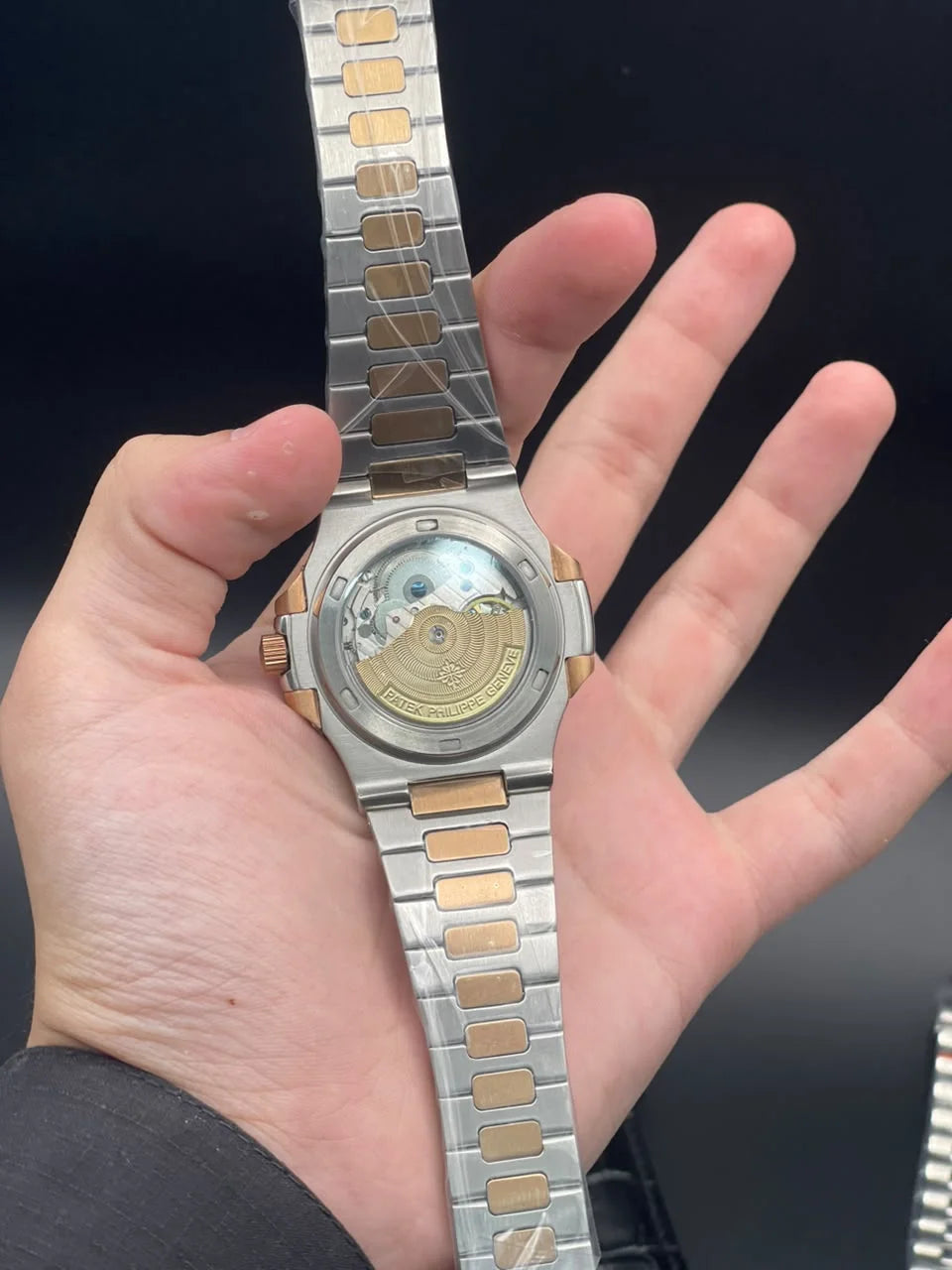 PP Two Tone Chain With Tiffany Blue Moonphase Dial Automatic Watch