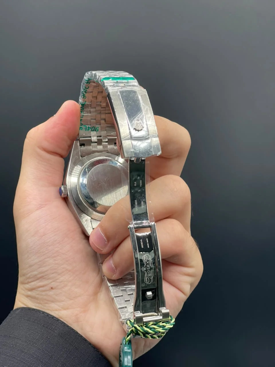RLX Silver Jubilee Chain With Black Dial Automatic Watch
