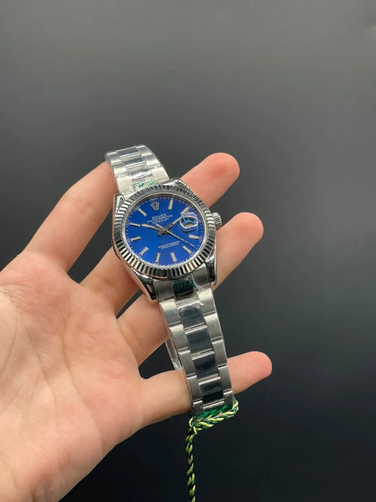 RLX Silver Oyster Chain With Blue Dial Automatic Watch