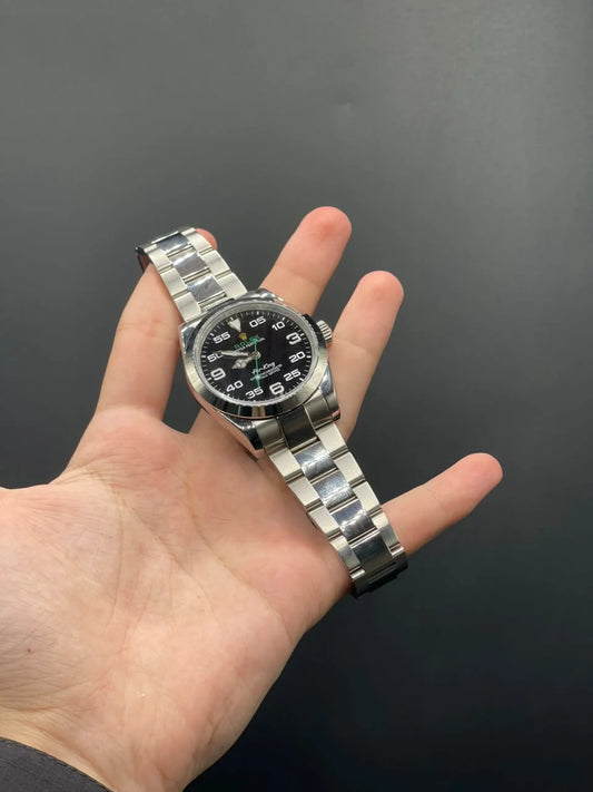 RLX Silver Oyster Chain With Black Air-Kind Style Dial Automatic Watch