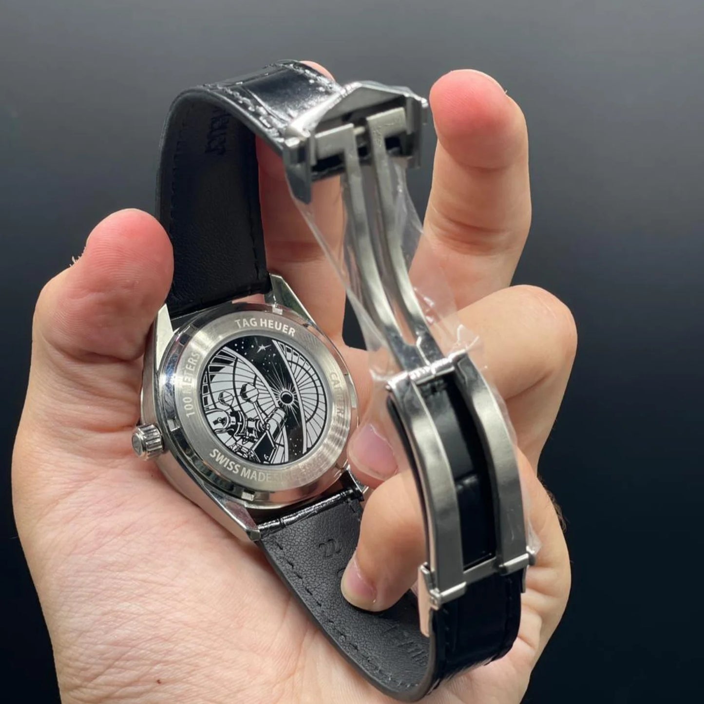 TAG Black Strap Carrera Astronomer Watch