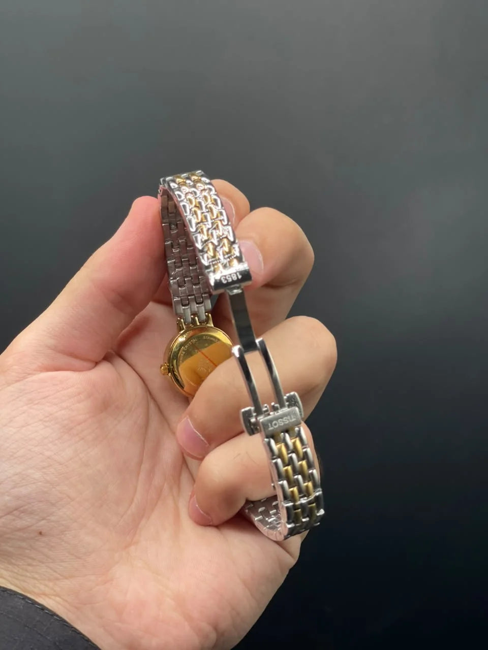 TT Rose Gold Chain With White Dial Quartz Watch