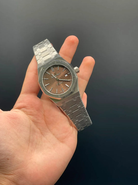 AP Silver Chain With Brown Dial Automatic Watch