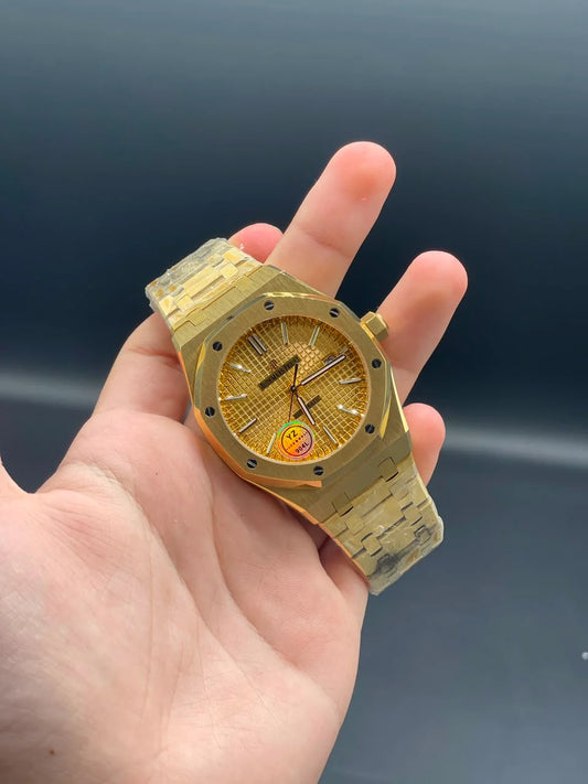 AP Golden Chain With Golden Dial Automatic Watch
