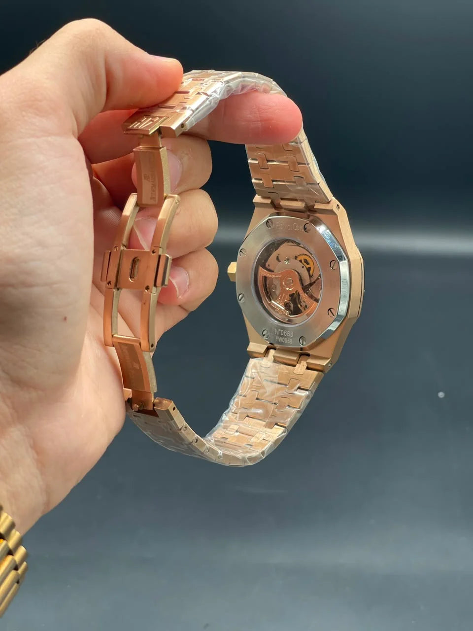 AP Rose Gold Chain With Turquoise Dial Automatic Watch