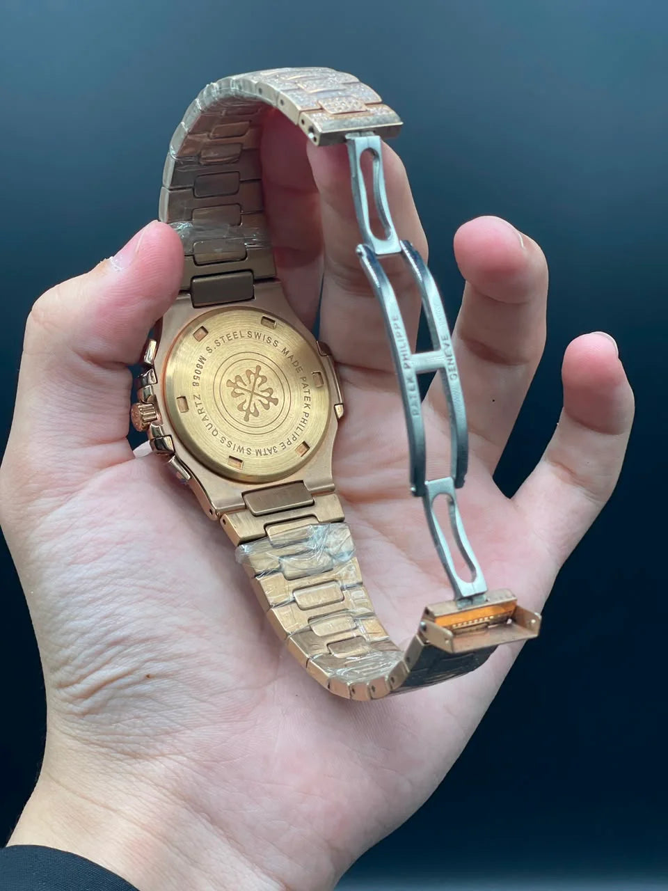 PP Golden Diamond Chain With Diamond Dial Automatic Watch