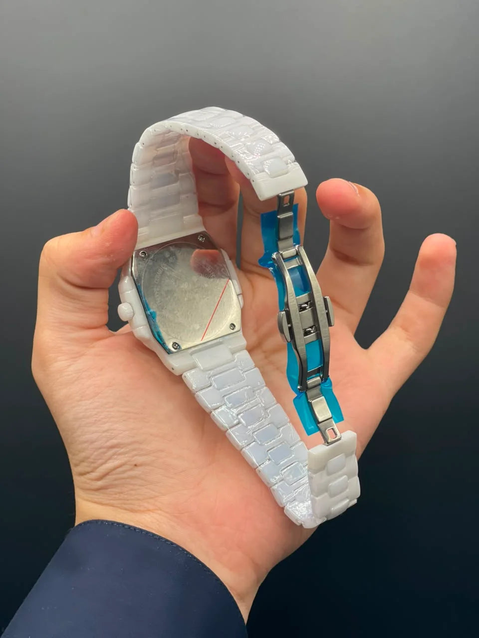 PP White Ceramic Chain With Tiffany Blue Dial Quartz Watch