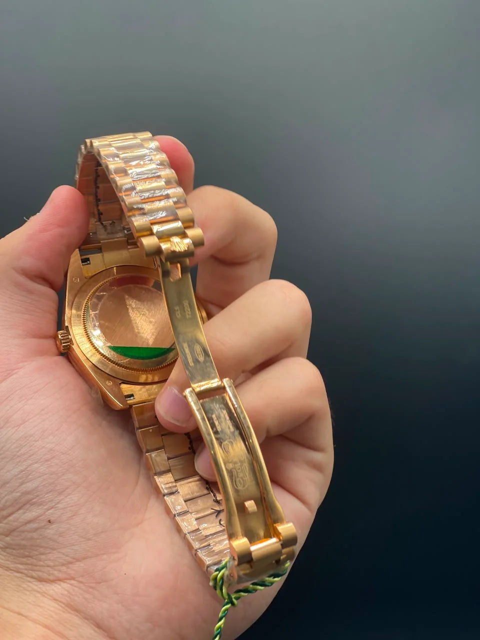 Rose Gold Presidential Chain with Chocolate Day-Date Dial and Roman Indices Automatic Watch