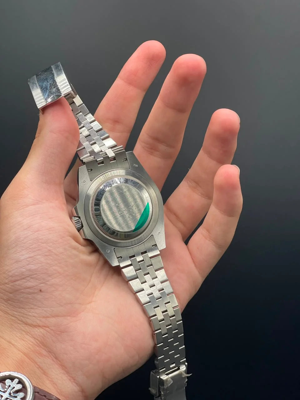 Silver Jubilee Chain with White Meteorite Dial and Rotatable Bezel Automatic Watch