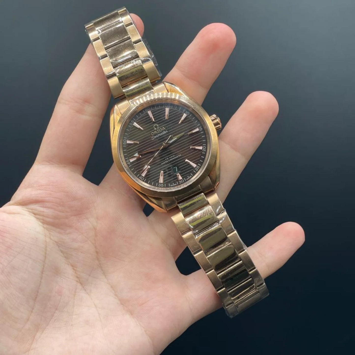 OM Rose Gold Chain With Rose Gold Dial Automatic Watch