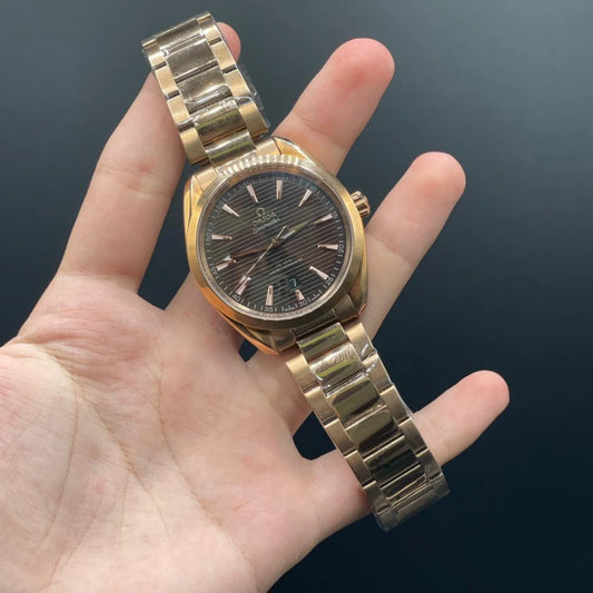 OM Rose Gold Chain With Rose Gold Dial Automatic Watch