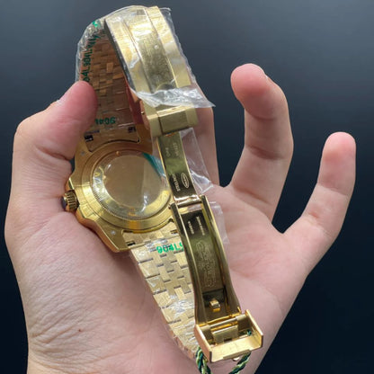 RLX Golden Jubilee Chain With Black Dial Zombie Style Automatic Watch