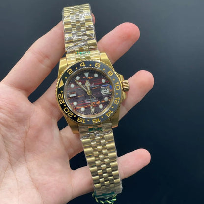 RLX Golden Jubilee Chain With Tiger Iron Dial Zombie Style Automatic Watch