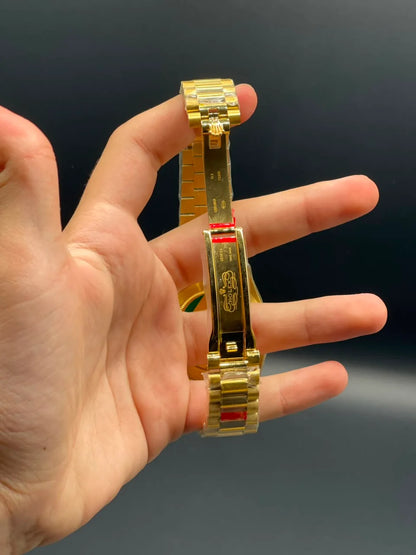 Rlx Golden Presidential Chain With Golden Day-Date Dial Automatic Watch