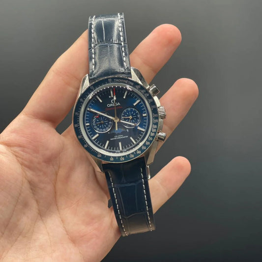 OM Blue Strap With Blue Chronograph Dial Automatic Watch