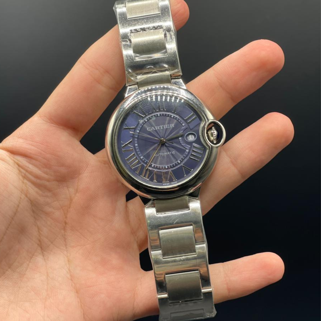 CTR Silver Chain With Blue Dial Ballon Style Automatic Watch