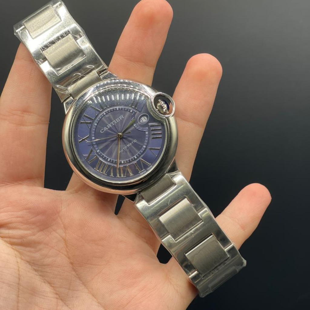 CTR Silver Chain With Blue Dial Ballon Style Automatic Watch