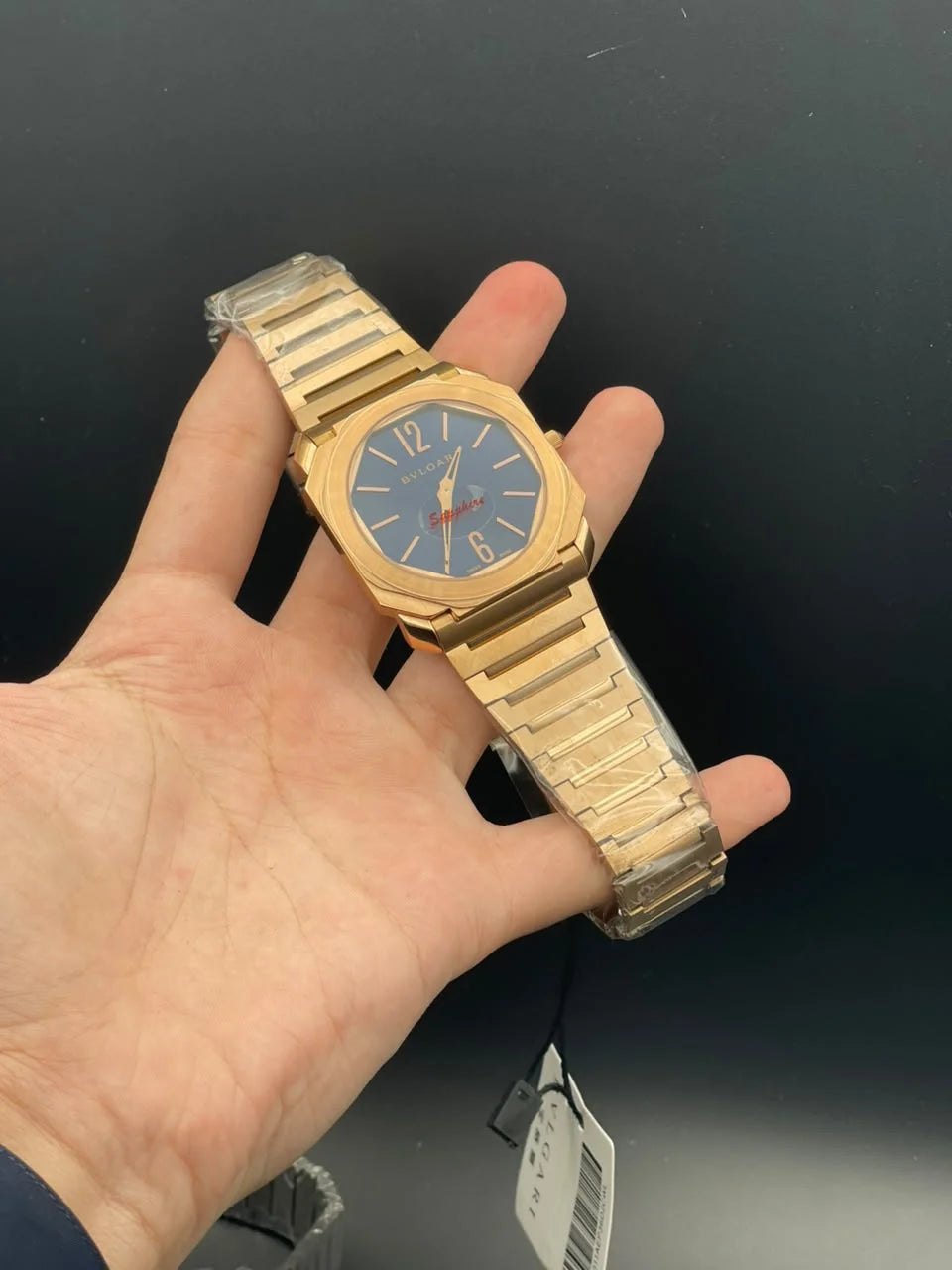 BLGRI Rose Gold Chain With Blue Dial Quartz Watch