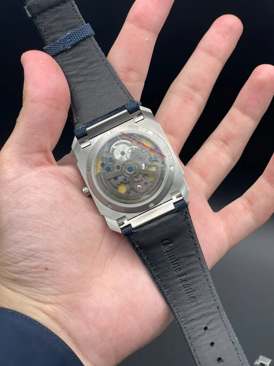 BLGRI Blue Strap With Blue Open Heart Dial Automatic Warch