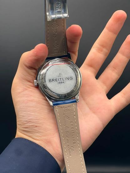 BRT Blue Leather Strap With Blue Dial Automatic Watch