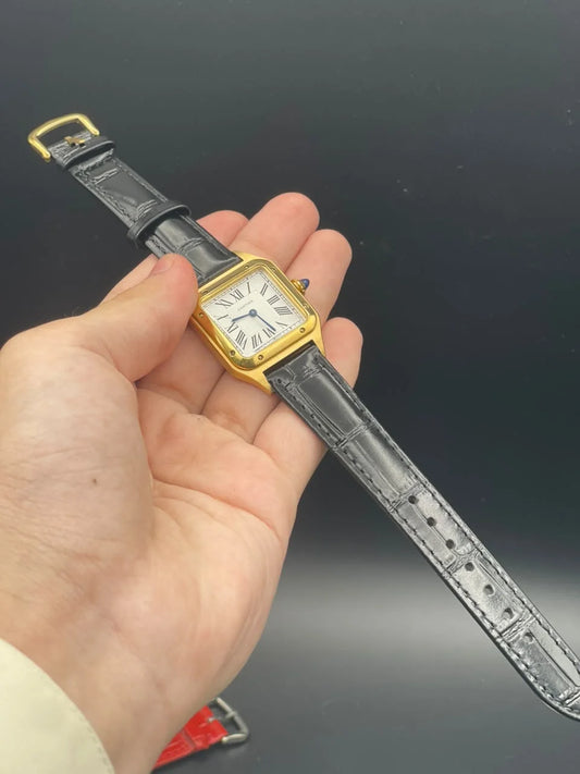 CTR Black Strap With White Dial And Golden Bezel Quartz Watch
