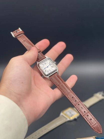 CTR Brown Strap With White Dial Quartz Watch