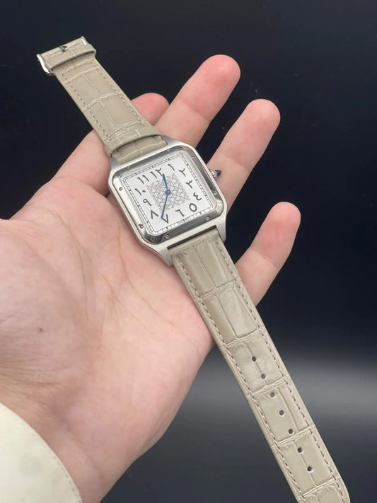 CTR Cream Strap With White Arabic Dial Quartz Watch