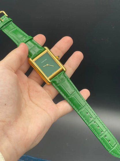 CTR Green Strap With Green Dial And Golden Bezel Quartz Watch
