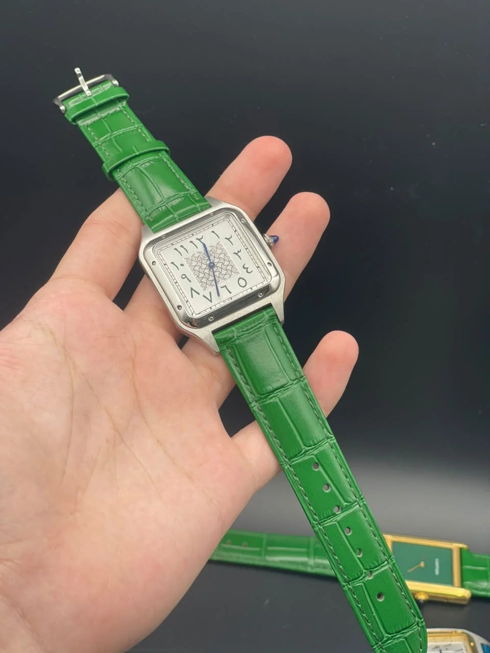 CTR Green Strap With White Arabic Dial Quartz Watch