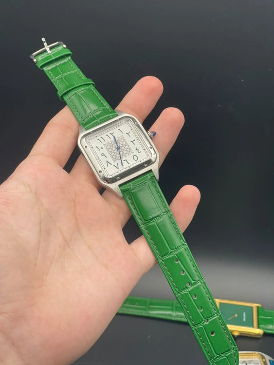 CTR Green Strap With White Arabic Dial Quartz Watch