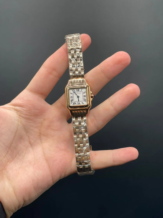 CTR Rose Gold Chain With White Dial Quartz Watch
