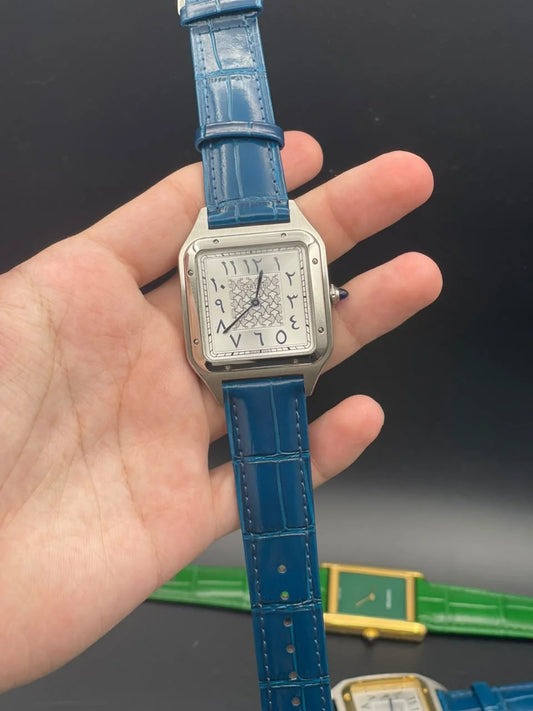 CTR Blue Strap With White Arabic Dial Quartz Watch