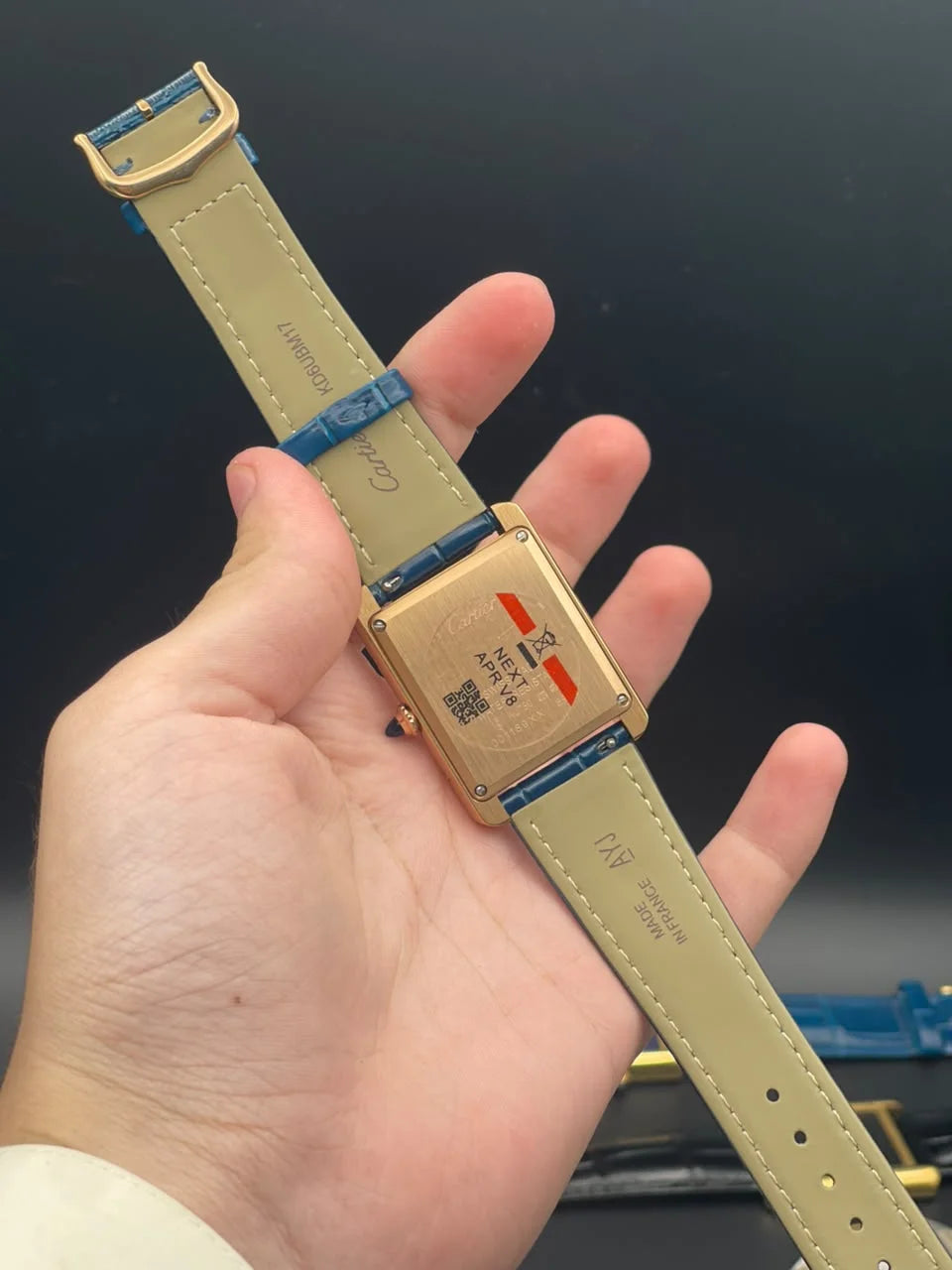 CTR Blue Strap With White Dial And Rose Gold Bezel Quartz Watch