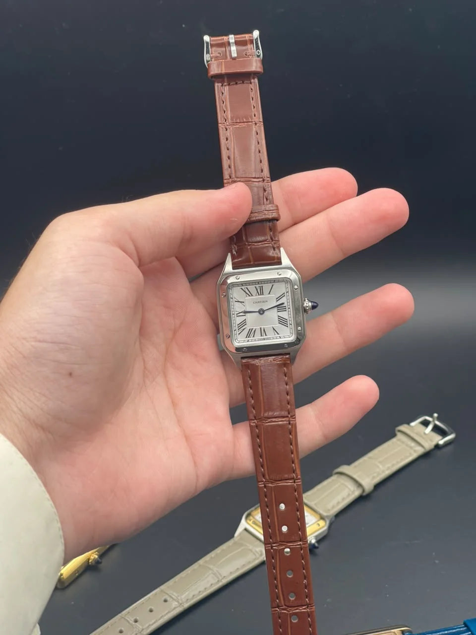 CTR Brown Strap With White Dial Quartz Watch