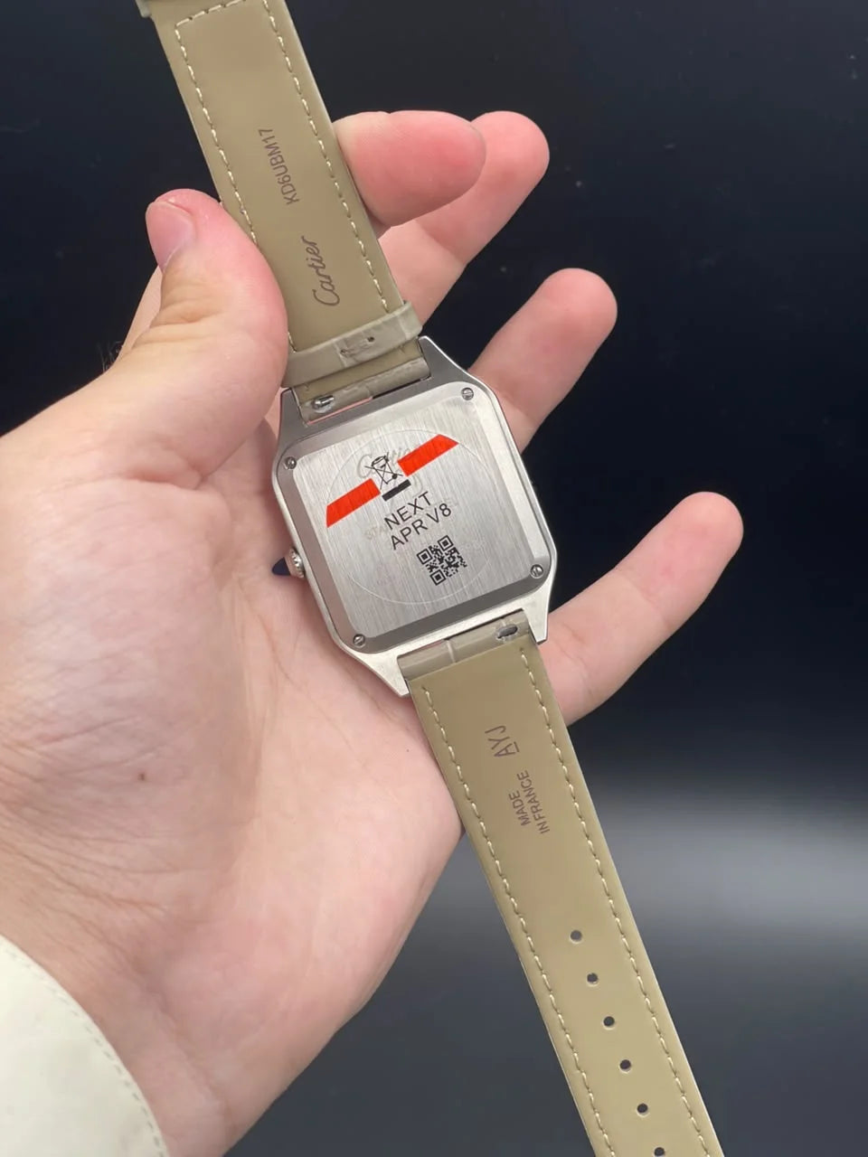 CTR Cream Strap With White Arabic Dial Quartz Watch