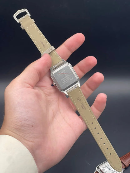 CTR Cream Strap With White Dial And Golden Bezel Quartz Watch