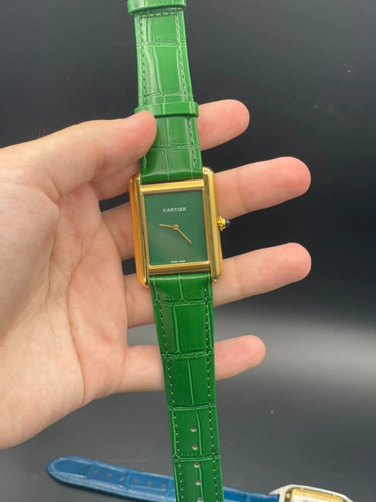 CTR Green Strap With Green Dial And Golden Bezel Quartz Watch