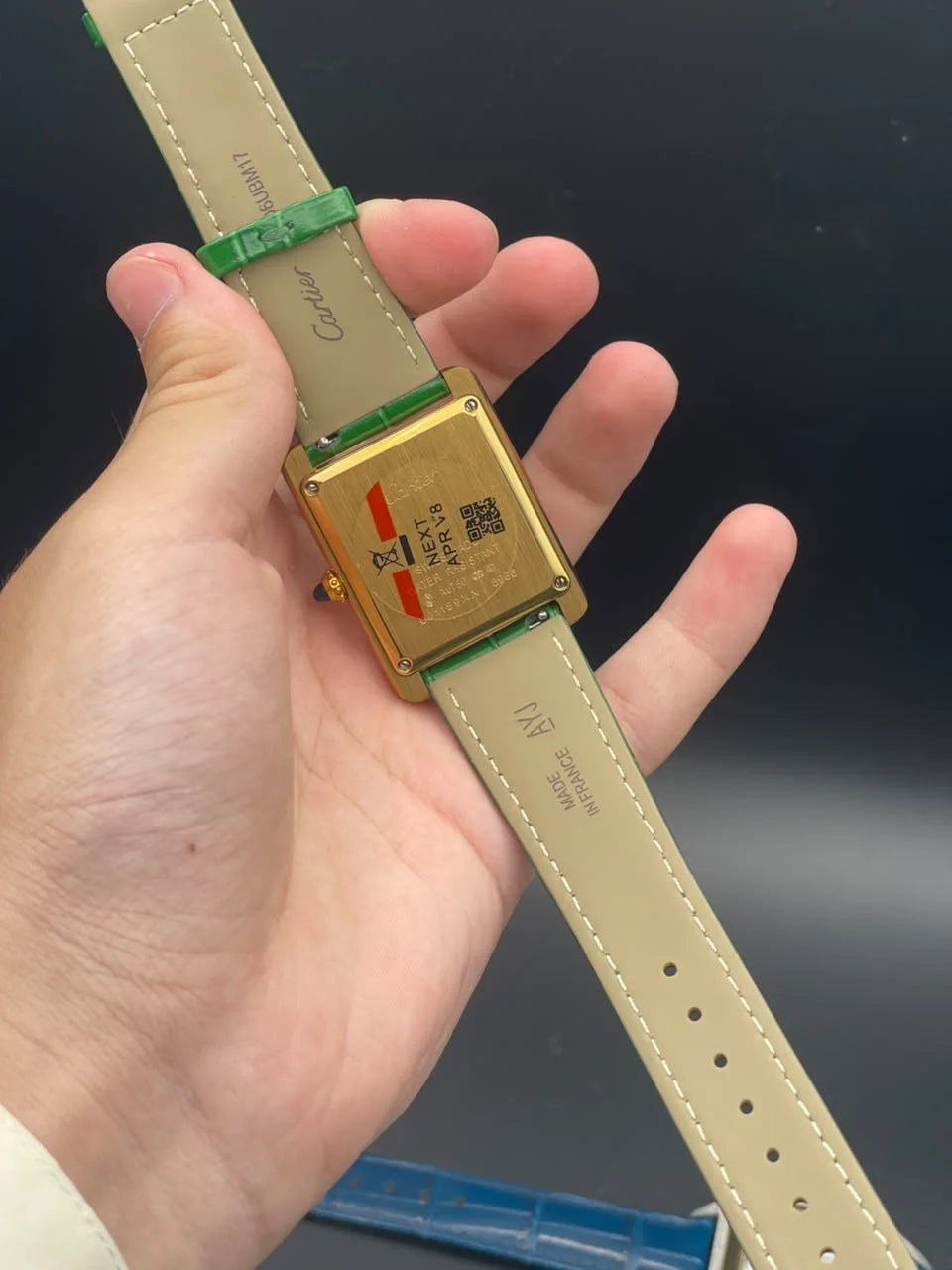 CTR Green Strap With Green Dial And Golden Bezel Quartz Watch