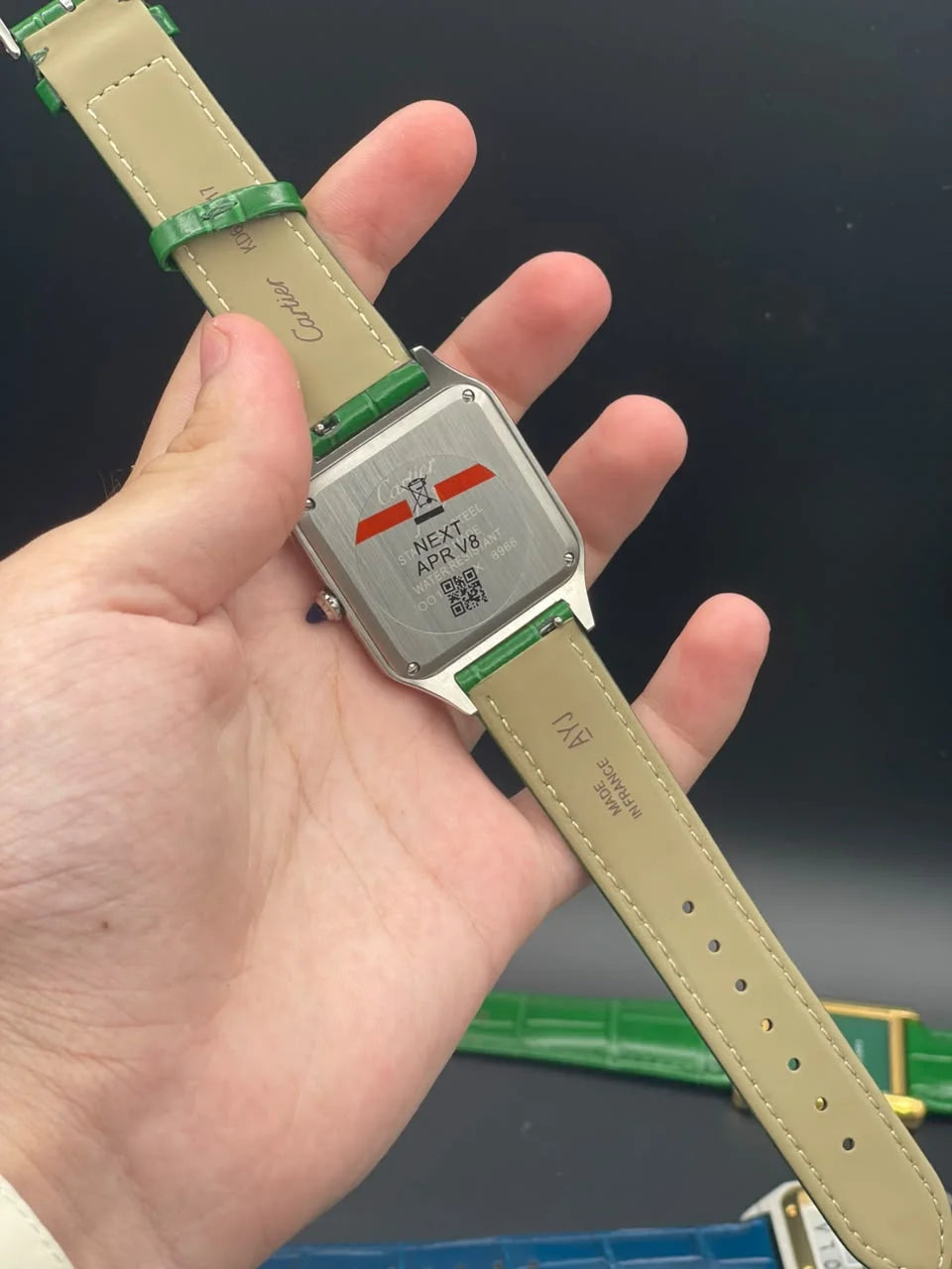 CTR Green Strap With White Arabic Dial Quartz Watch