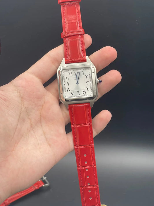 CTR Red Strap With White Arabic Dial Quartz Watch