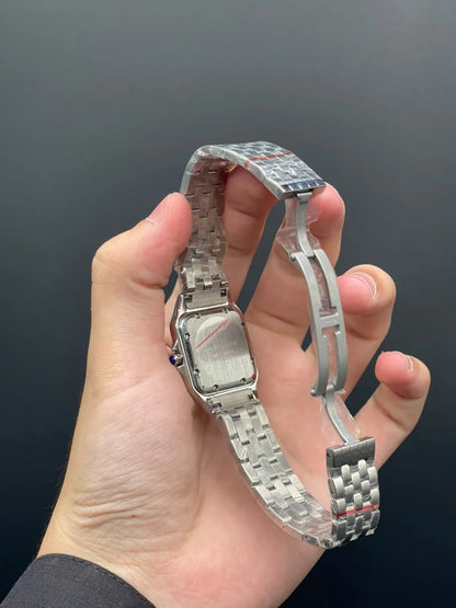 CTR Silver Chain With White Dial And Diamond Bezel Quartz Watch