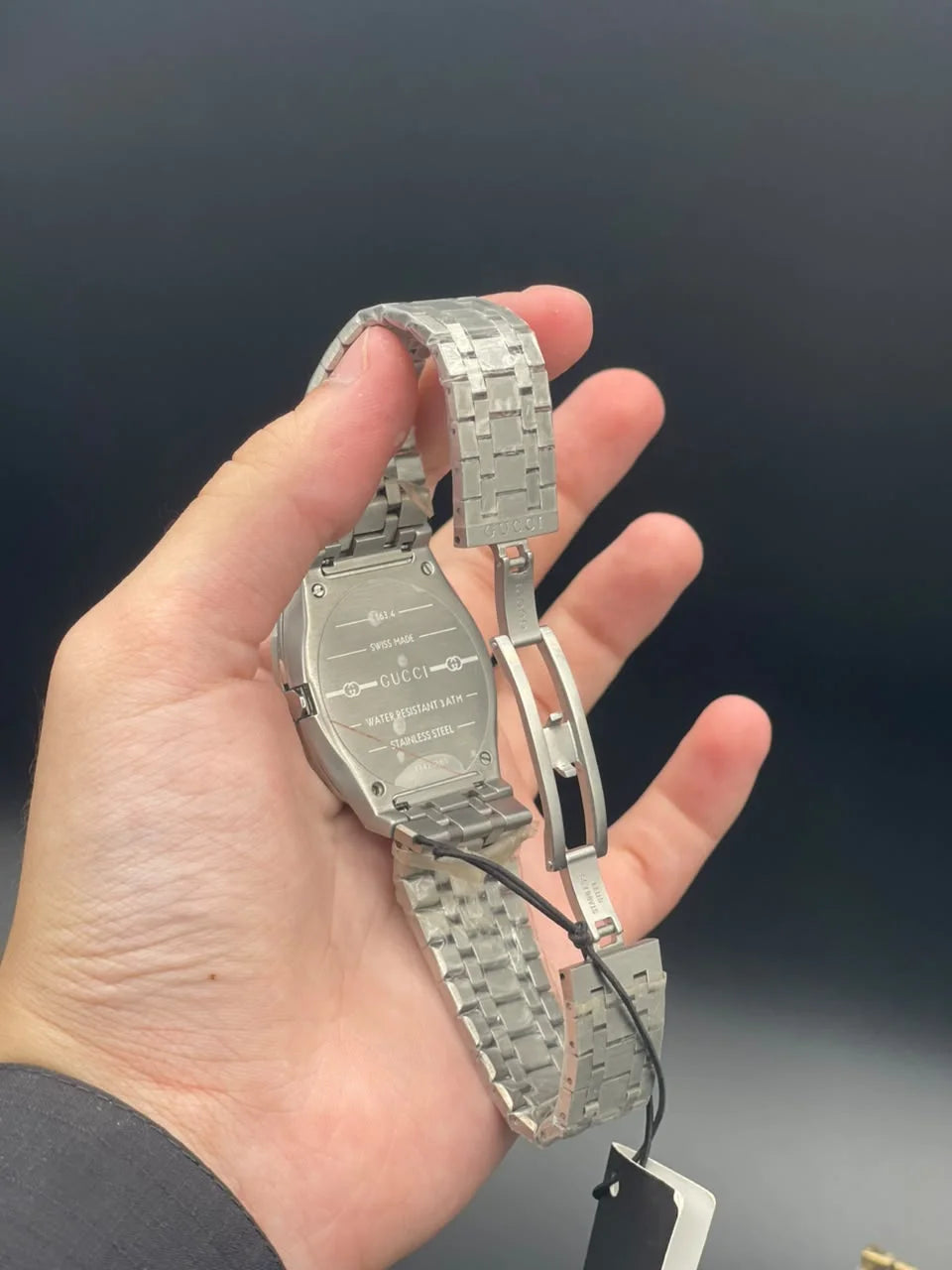 GCCI Silver Chain With Slim Gray Dial Quartz Watch