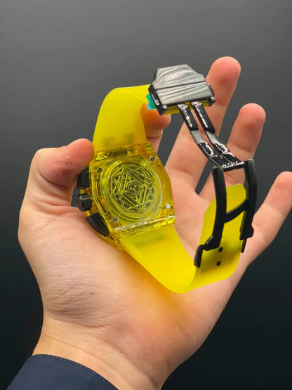 HB Yellow Strap With Yellow Chronograph Dial Automatic Watch